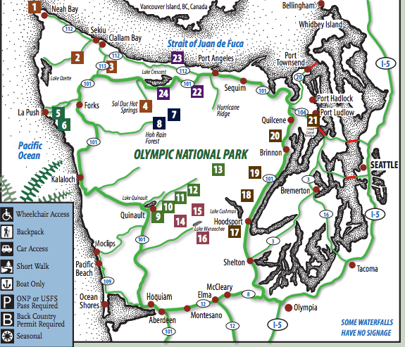 Olympic National Forest Map Olympic NP 2013 ACIS Travels